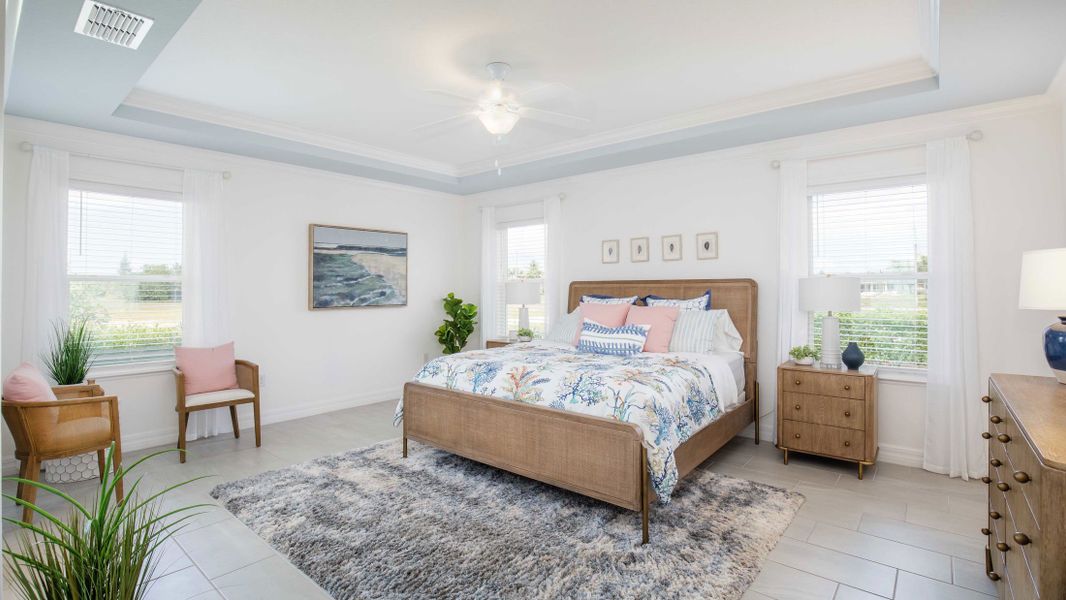 Furnished interior in a model home at Burnt Store in Cape Coral (Image 5). Furnished interior in a model home at Burnt Store in Cape Coral (Image 5).