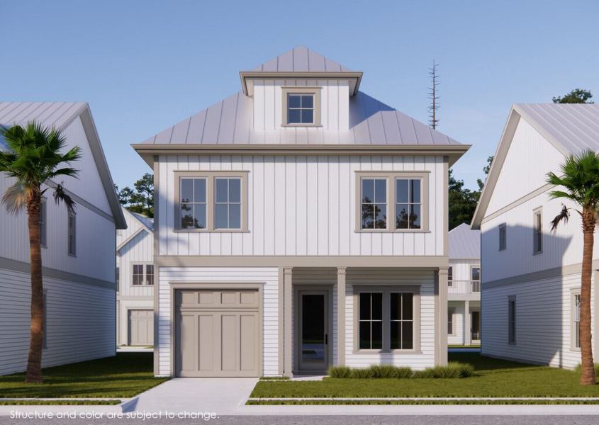 Front exterior of a home in the Nautilus Pointe community, located in Inlet Beach, FL (Image 5).