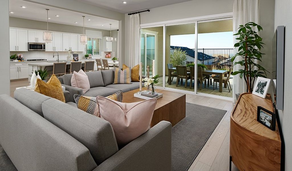 Furnished interior in a model home at Saguaro Reserve III in Marana (Image 4).