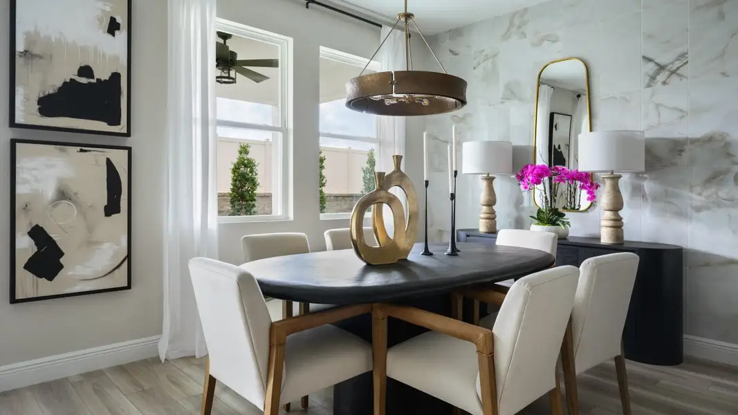 Furnished interior in a model home at Pasadena Woods in Dade City (Image 8).