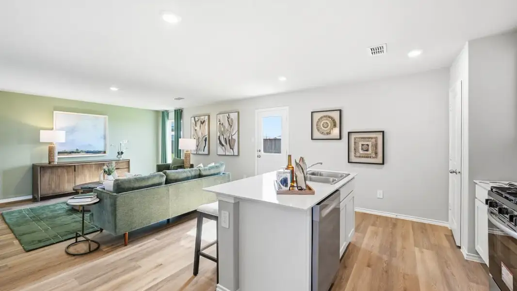 Furnished interior in a model home at Ponder Farms in Ponder (Image 3).