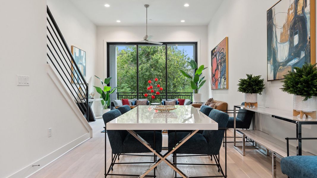 Furnished interior in a model home at Bluebonnet Lofts in Austin (Image 22).