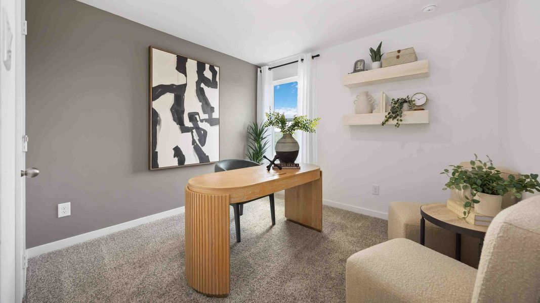 Furnished interior in a model home at Pinehaven in Houston (Image 14).