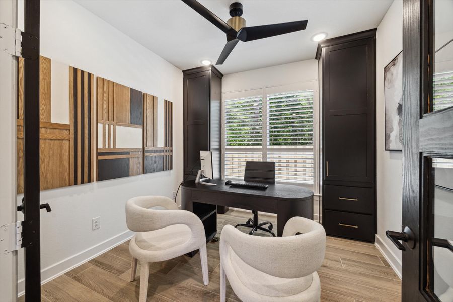 Furnished interior in a model home at ARTAVIA® - 40' in Conroe (Image 26).