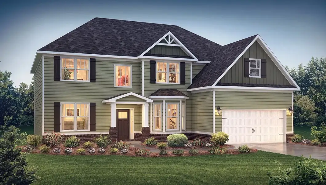 Front exterior of a home in the Freya's Meadow community, located in Travelers Rest, SC (Image 6).
