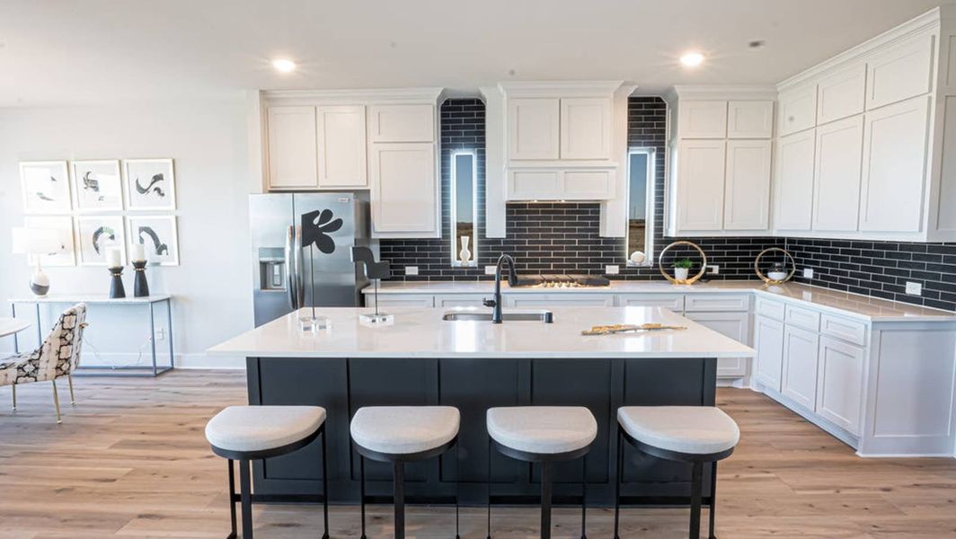 Furnished interior in a model home at Westside Preserve in Midlothian (Image 3).