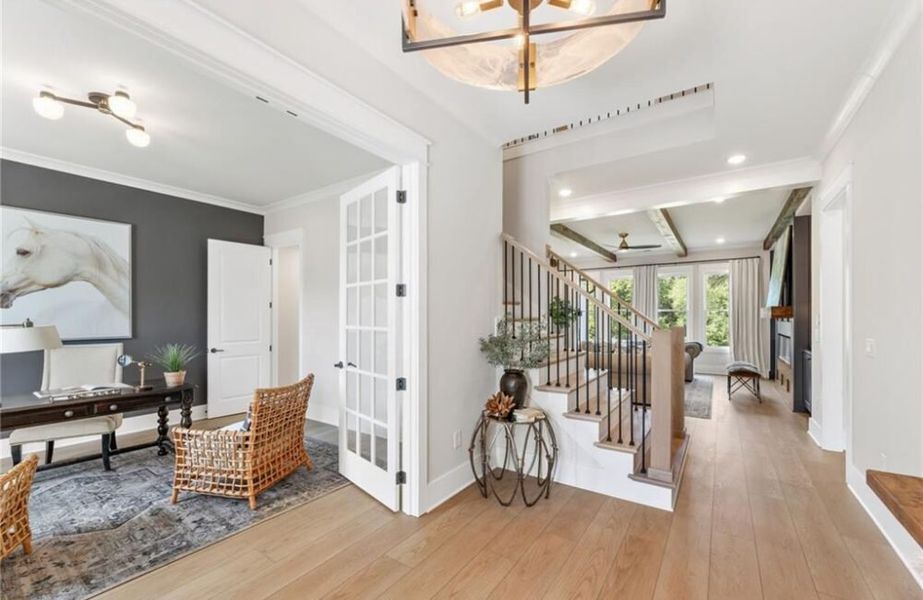 Furnished interior in a model home at Oak Grove in Marietta (Image 10).
