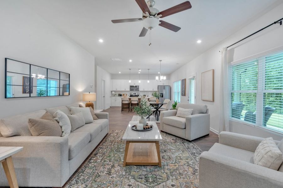 Furnished interior in a model home at Meadow Pines in Dallas (Image 23).