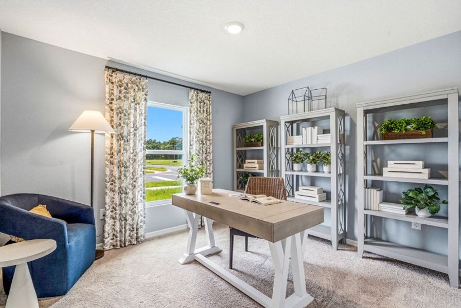 Furnished interior in a model home at Tillman Oaks in Wildwood (Image 15). Furnished interior in a model home at Tillman Oaks in Wildwood (Image 15).