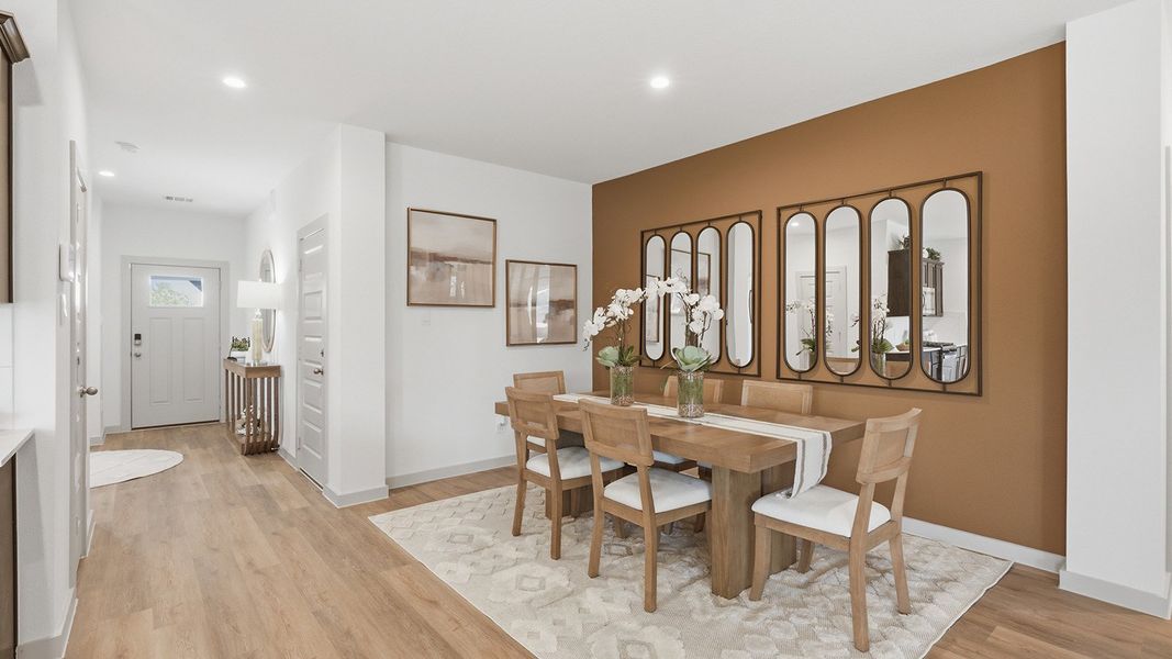 Furnished interior in a model home at Highland Village in Nome (Image 11).