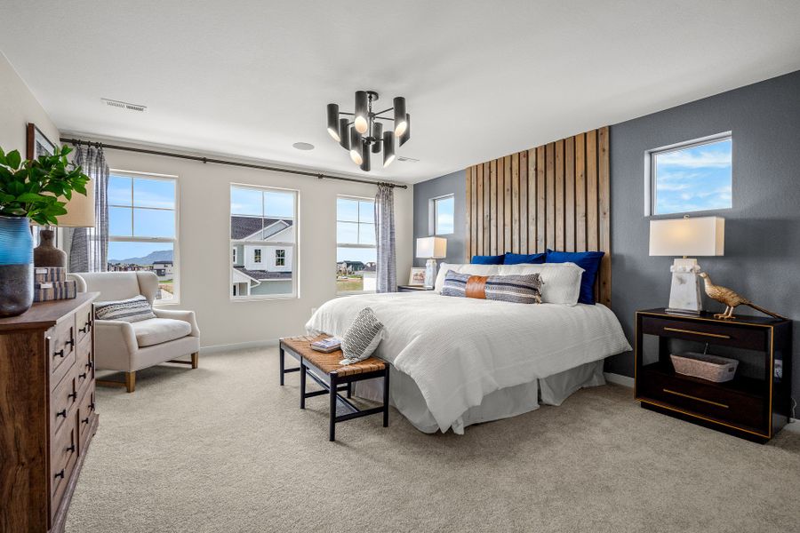 Furnished interior in a model home at Revel Crossing at Wolf Ranch – The Ascent Collection in Colorado Springs (Image 8).