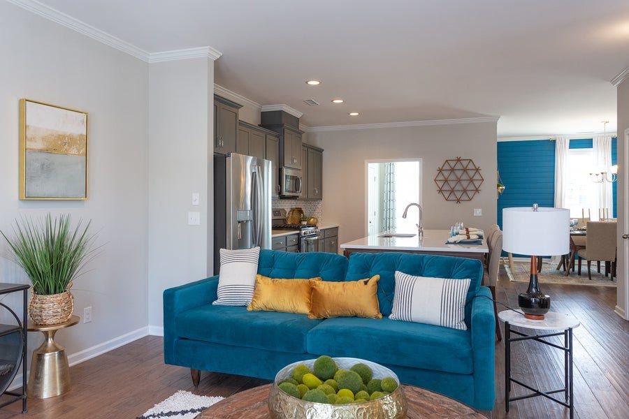Furnished interior in a model home at Myers Point in Morrisville (Image 38). Furnished interior in a model home at Myers Point in Morrisville (Image 38).