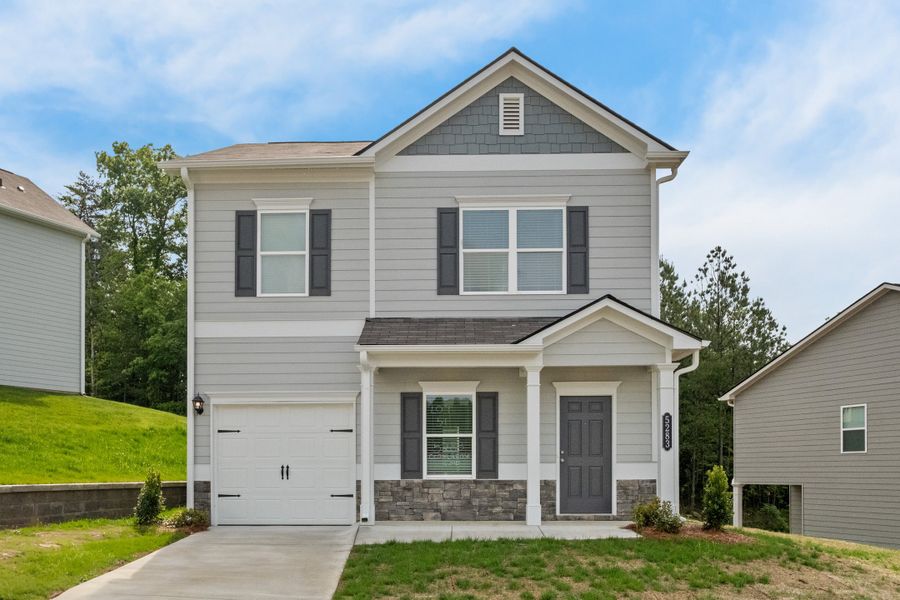 Front exterior of a home in the Stonebridge North community, located in Macon, GA (Image 1).