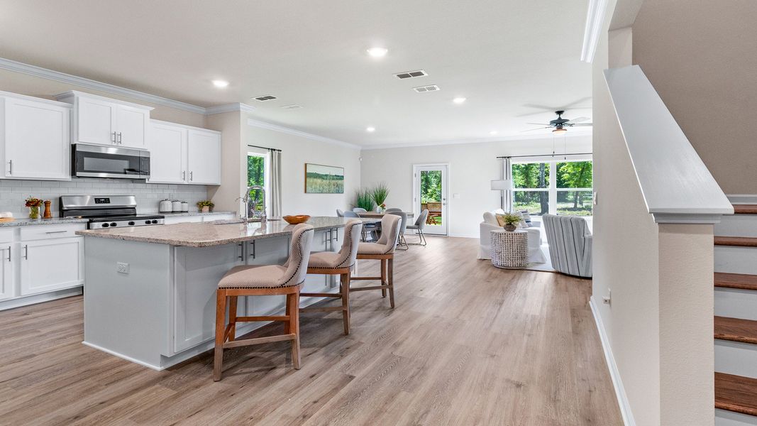 Furnished interior in a model home at Greystone in Crawfordville (Image 6).