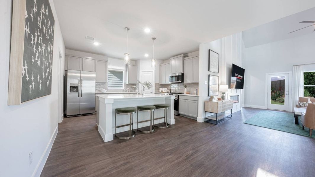 Furnished interior in a model home at The Meadows in Denton (Image 30).