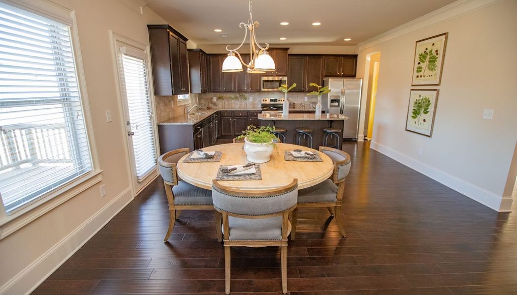Furnished interior in a model home at Hampton Place Estates in Covington (Image 9).