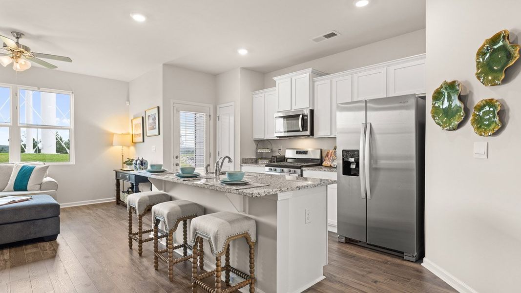 Furnished interior in a model home at Laurel Park Townhomes in Hephzibah (Image 3).