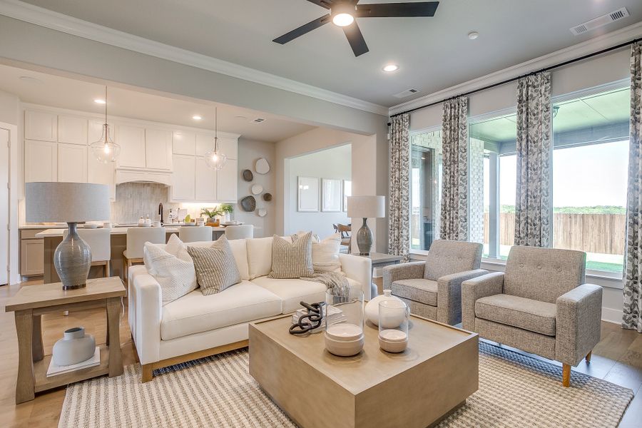 Furnished interior in a model home at Hayes Crossing in Midlothian (Image 3). Furnished interior in a model home at Hayes Crossing in Midlothian (Image 3).