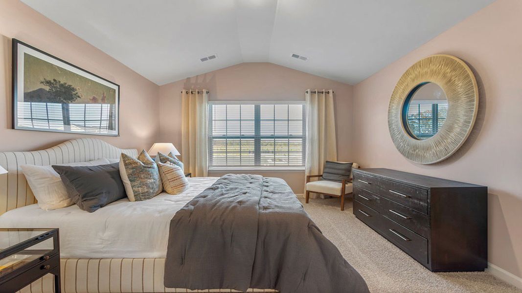 Furnished interior in a model home at The Townes at Brookhaven in Greensboro (Image 12).