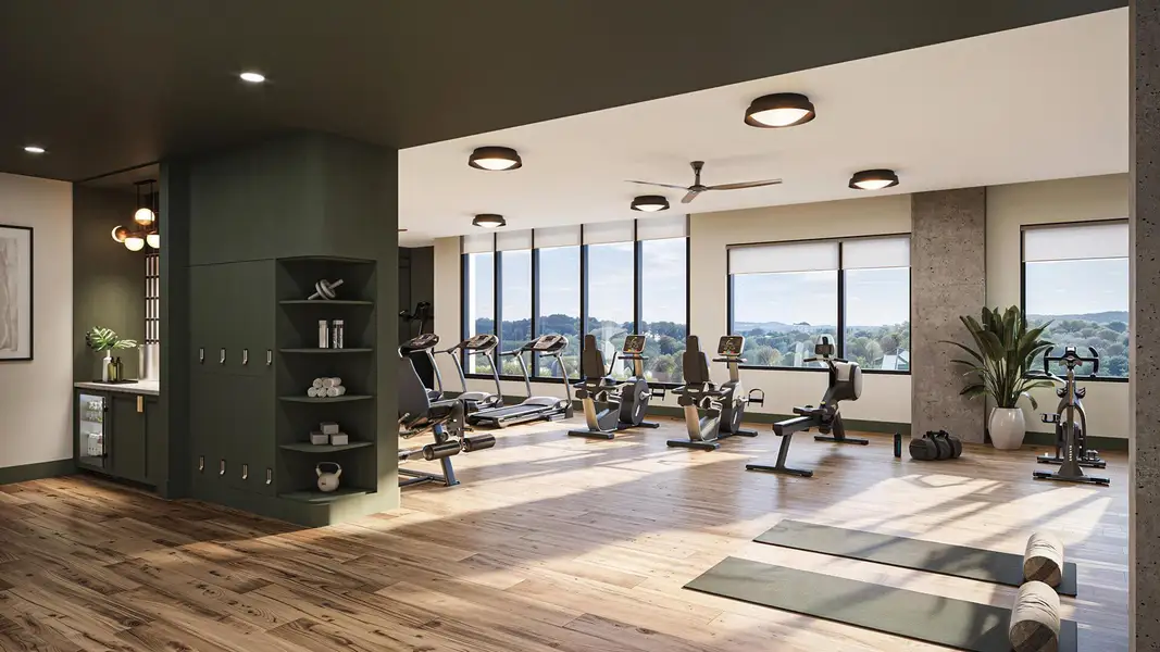 The Belvedere:Interior Rendering - Fitness Center