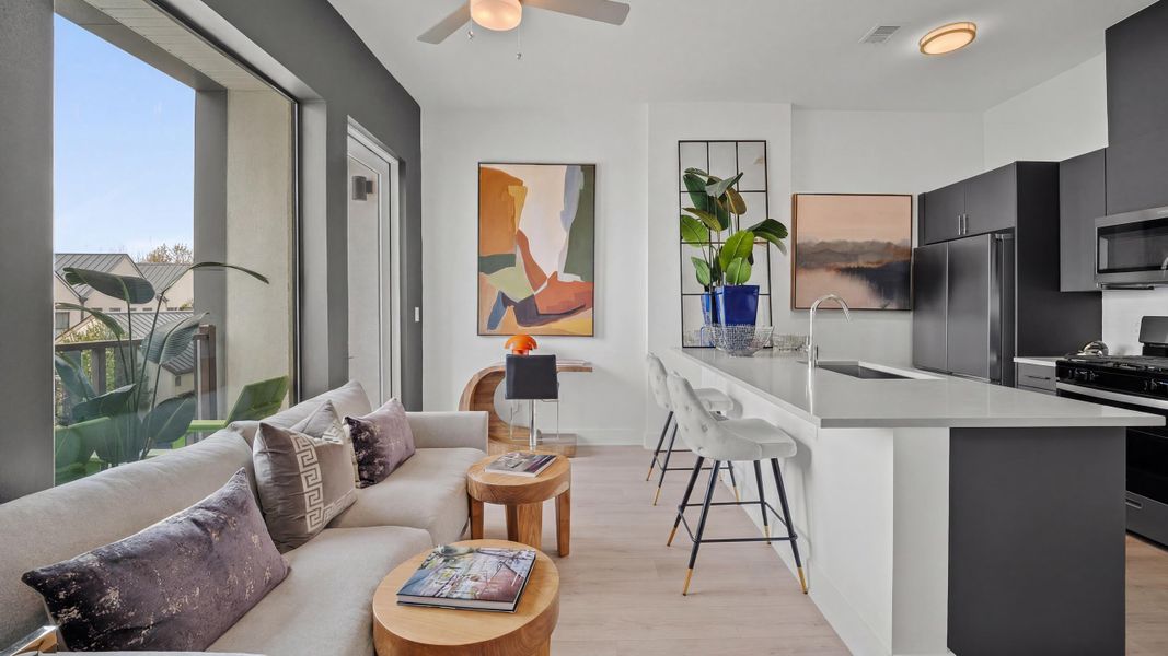 Furnished interior in a model home at Concourse at Mueller in Austin (Image 5).