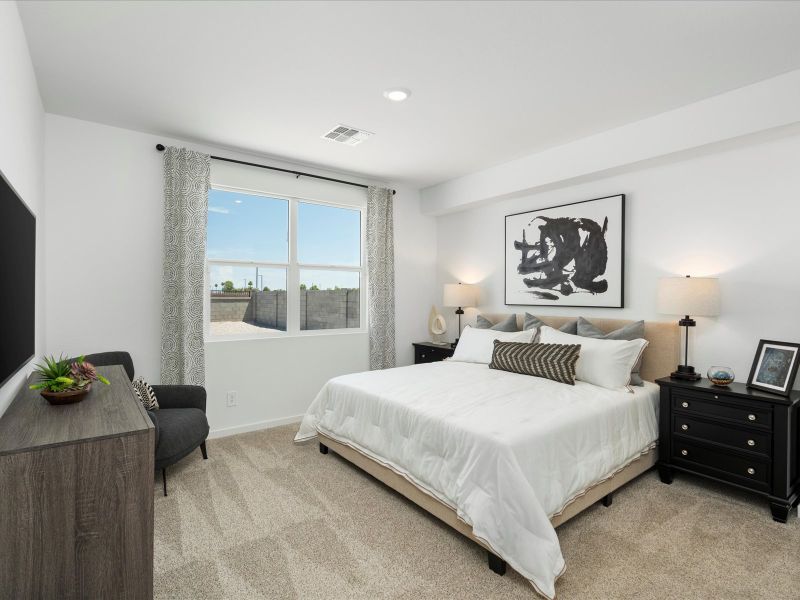 Primary Bedroom in Cedar Floorplan at Silva Farms