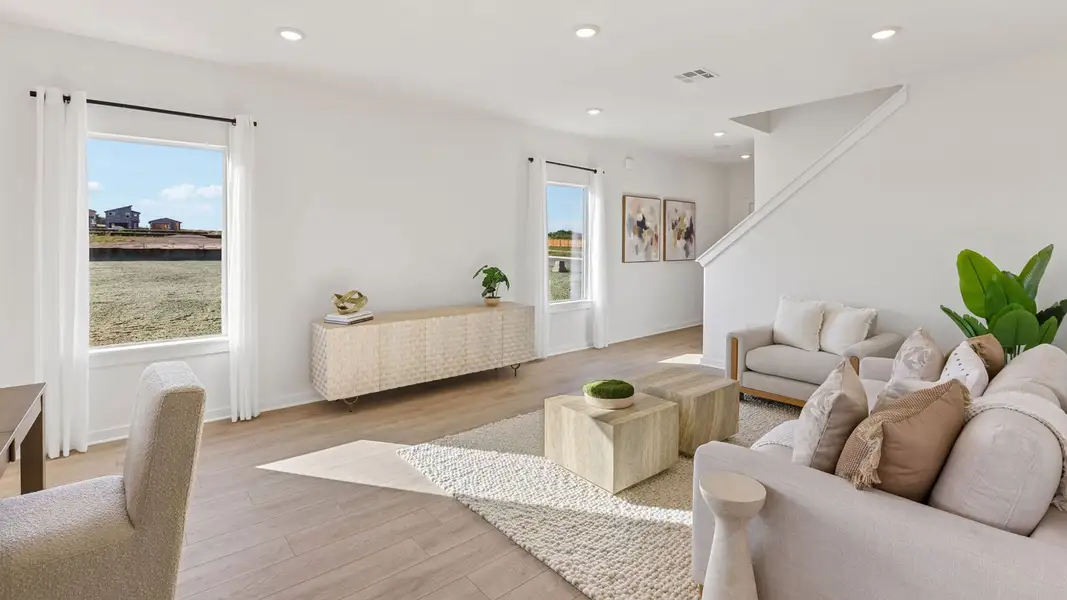 Furnished interior in a model home at Frontier in Mustang Ridge (Image 7).