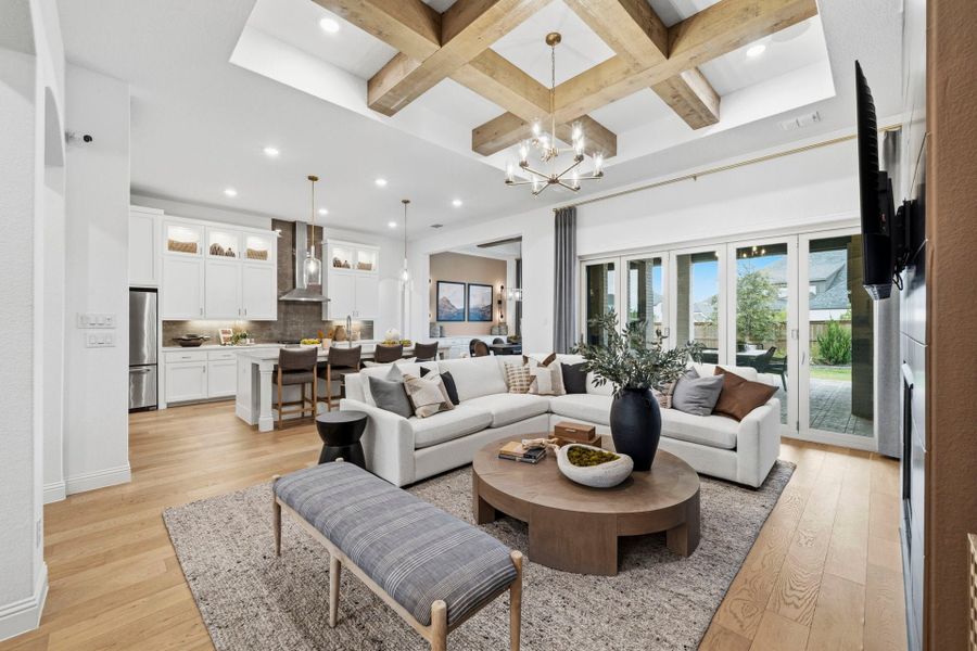 Furnished interior in a model home at Mustang Lakes in McKinney (Image 22).