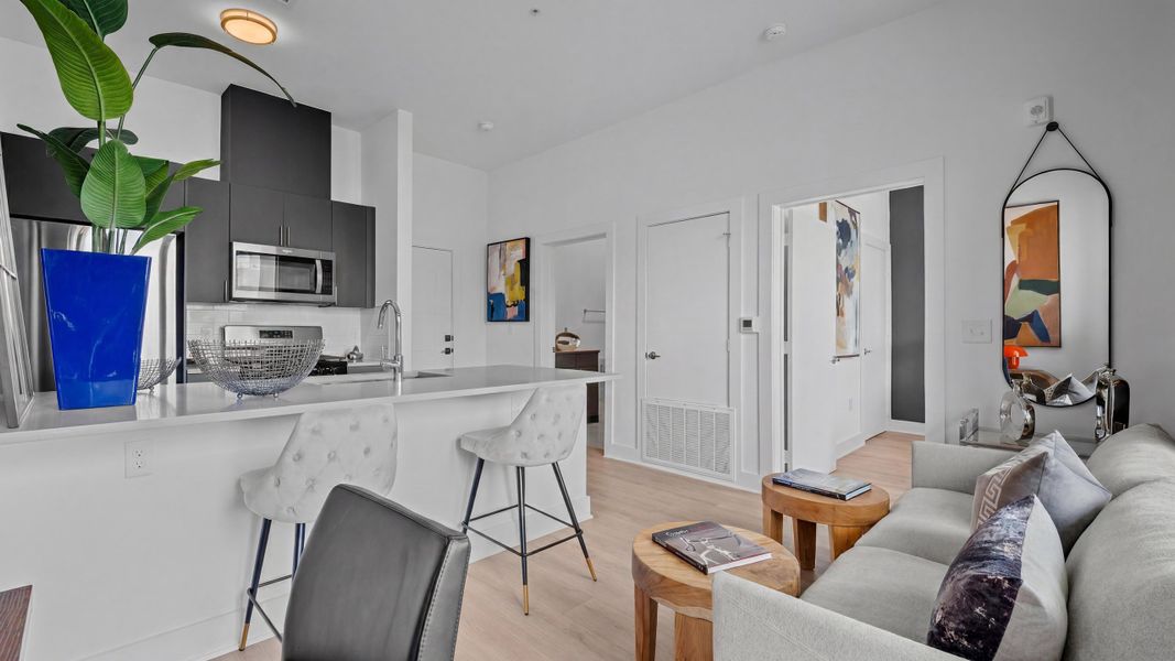Furnished interior in a model home at Concourse at Mueller in Austin (Image 18).