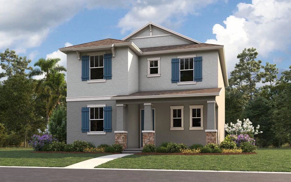 Front exterior of a home in the Crossroads at Kelly Park 40' community, located in Apopka, FL (Image 15). Front exterior of a home in the Crossroads at Kelly Park 40' community, located in Apopka, FL (Image 15).