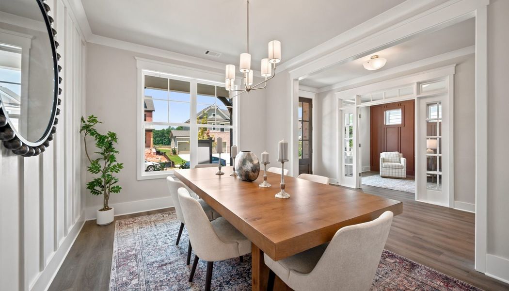 Furnished interior in a model home at Fowler Farms in Auburn (Image 109).