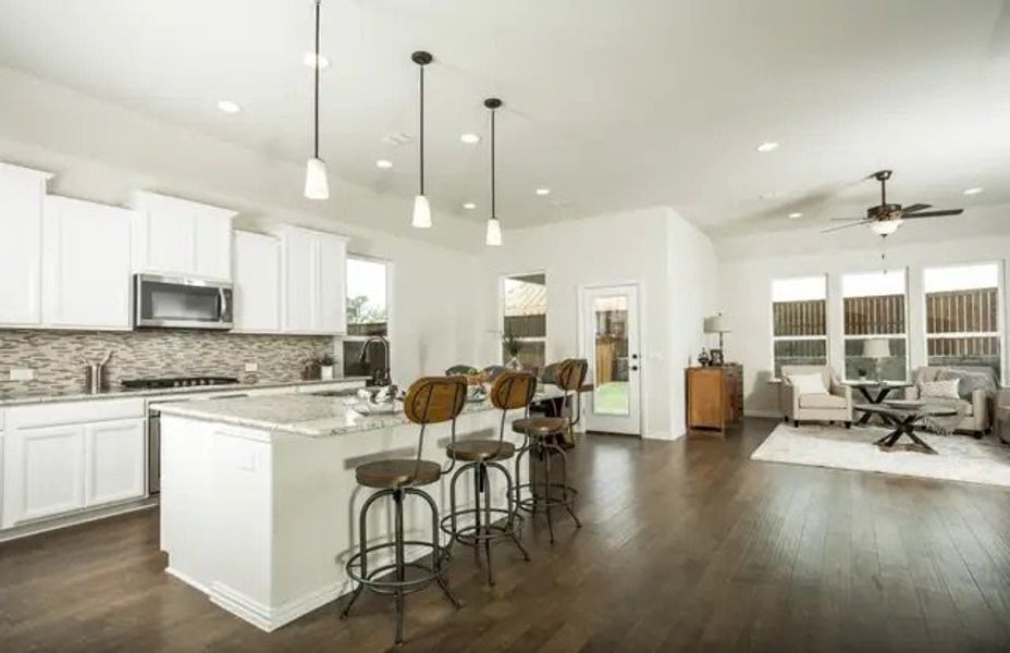 Furnished interior in a model home at The Overlook at Creekside in New Braunfels (Image 25).