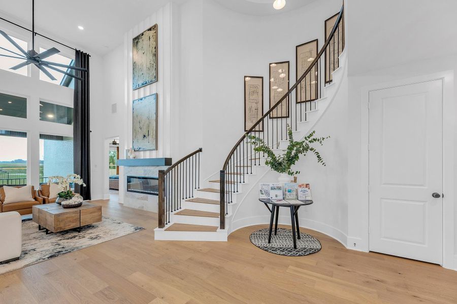 Furnished interior in a model home at The Colony - 50' in Bastrop (Image 8).