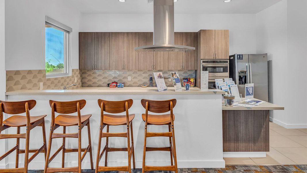 Furnished interior in a model home at Coronet at Gladden Farms in Marana (Image 63).