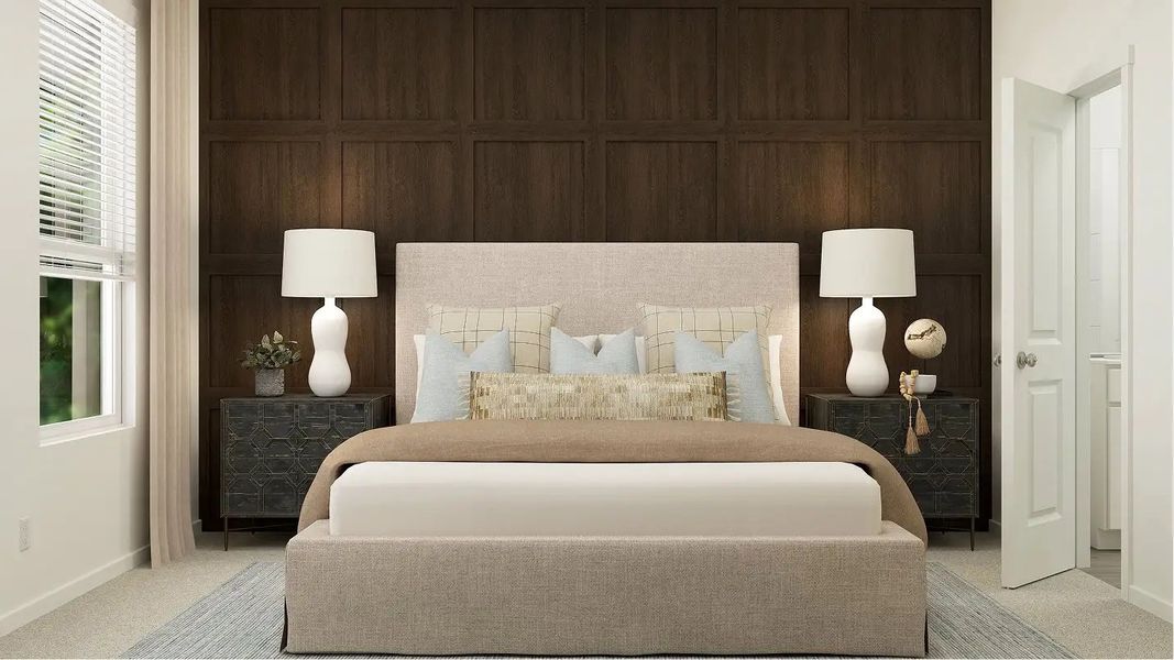 Furnished interior in a model home at Winfield Park: Eventide in Hutto (Image 15).