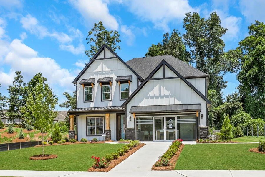 Front exterior of a home in the Arbor West community, located in Dawsonville, GA (Image 2). Front exterior of a home in the Arbor West community, located in Dawsonville, GA (Image 2).