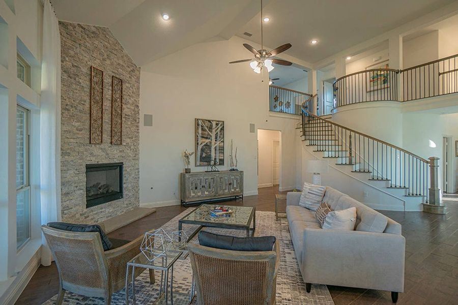 Furnished interior in a model home at Woodcreek in Fate (Image 5).