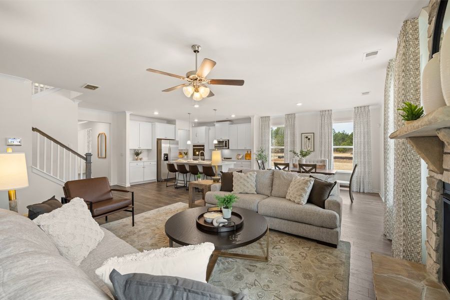 Furnished interior in a model home at Westland in Bogart (Image 8).