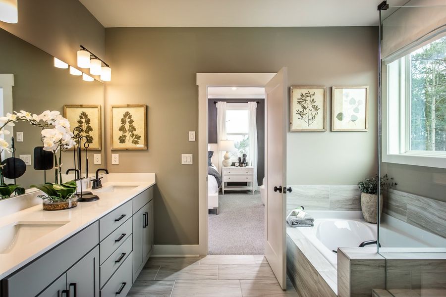 Furnished interior in a model home at Hillside Manor in Powder Springs (Image 14).