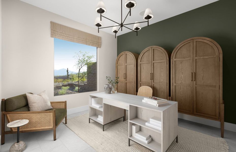 Furnished interior in a model home at Upper Canyon in Phoenix (Image 27).