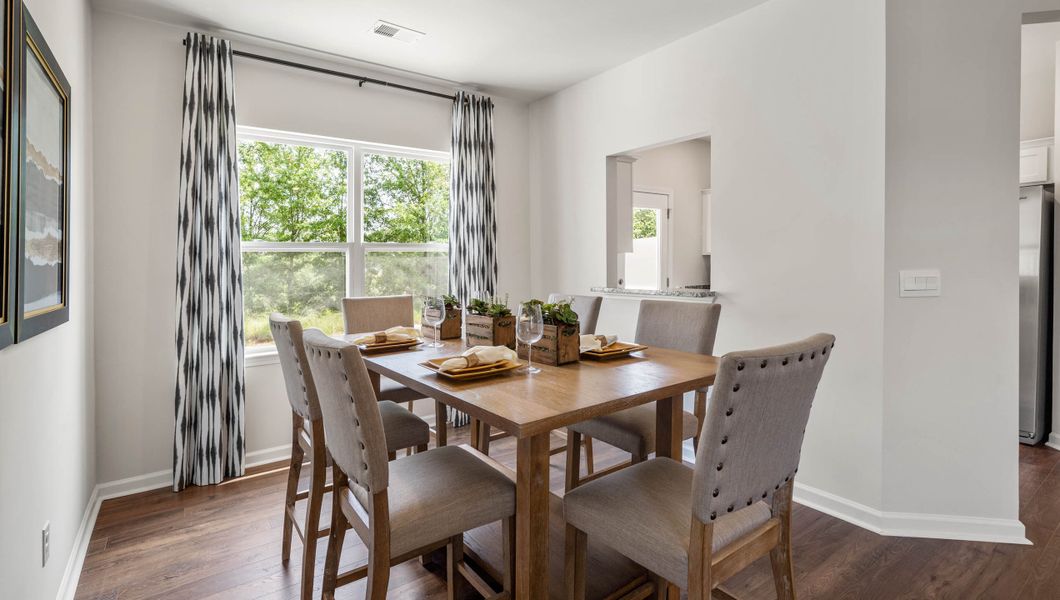 Furnished interior in a model home at Brookside Ridge Townhomes in Greer (Image 10).