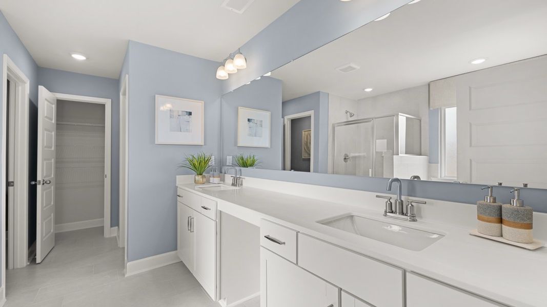 Furnished interior in a model home at Evergreen Crossing in Locust Grove (Image 11). Furnished interior in a model home at Evergreen Crossing in Locust Grove (Image 11).