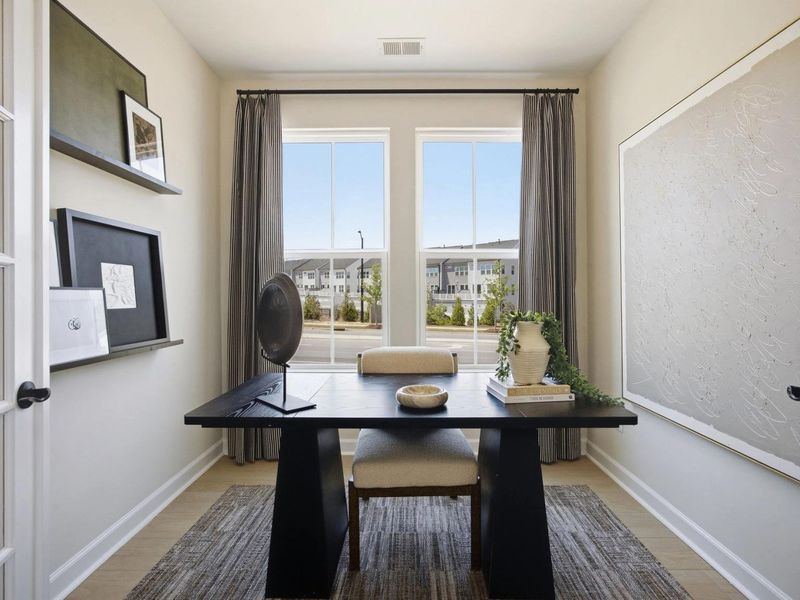 Furnished interior in a model home at Forestville Yard in Knightdale (Image 9). Furnished interior in a model home at Forestville Yard in Knightdale (Image 9).