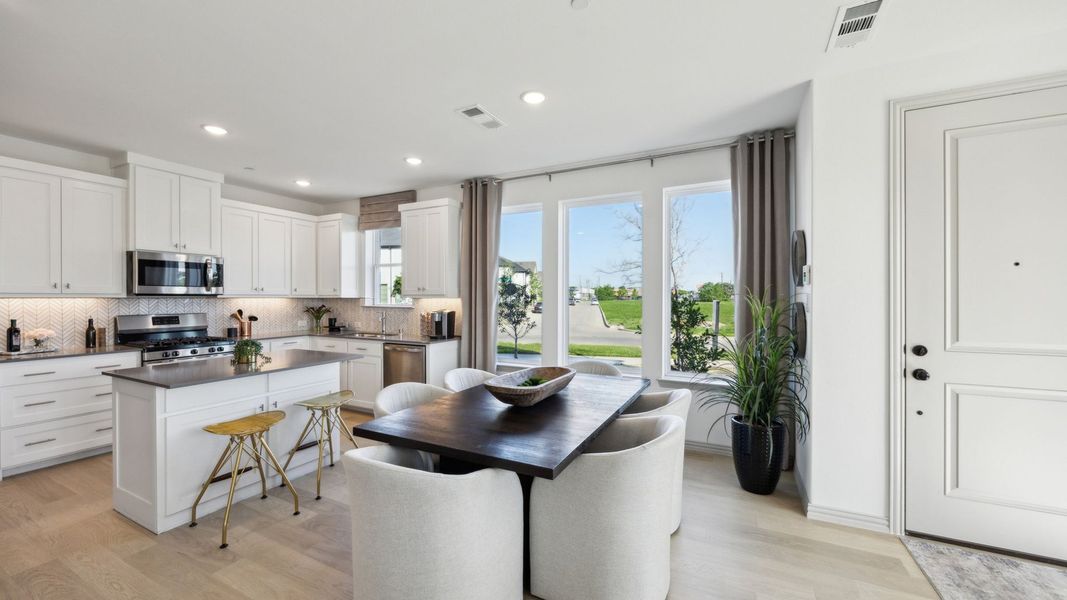 Furnished interior in a model home at City Point in North Richland Hills (Image 16).