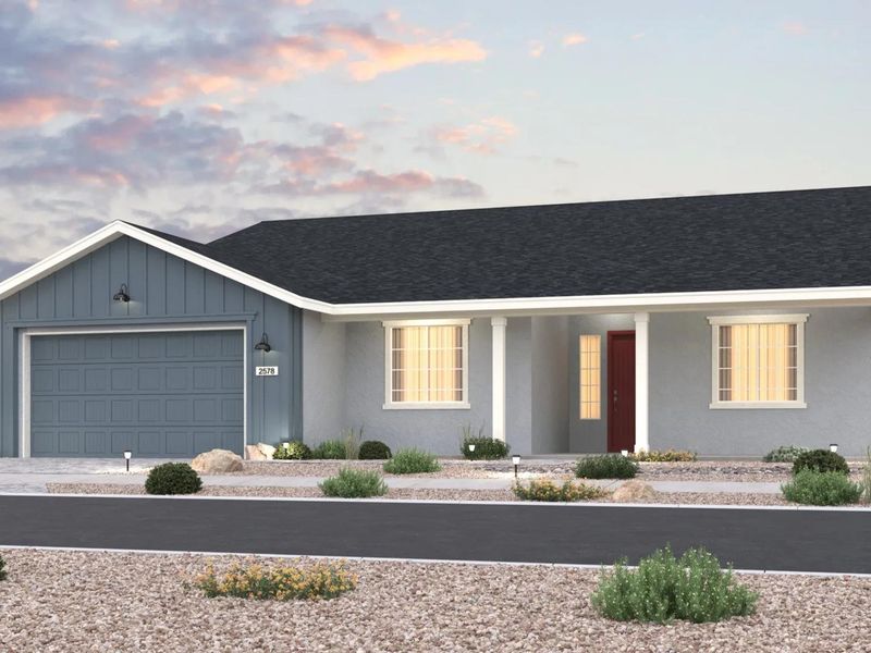 Front exterior of a home in the Morningstar community, located in Prescott Valley, AZ (Image 11).