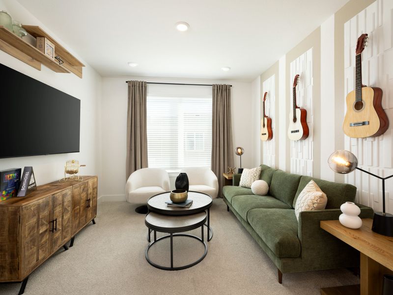Furnished interior in a model home at Katy Grand Village - Luxe Series in Katy (Image 7).