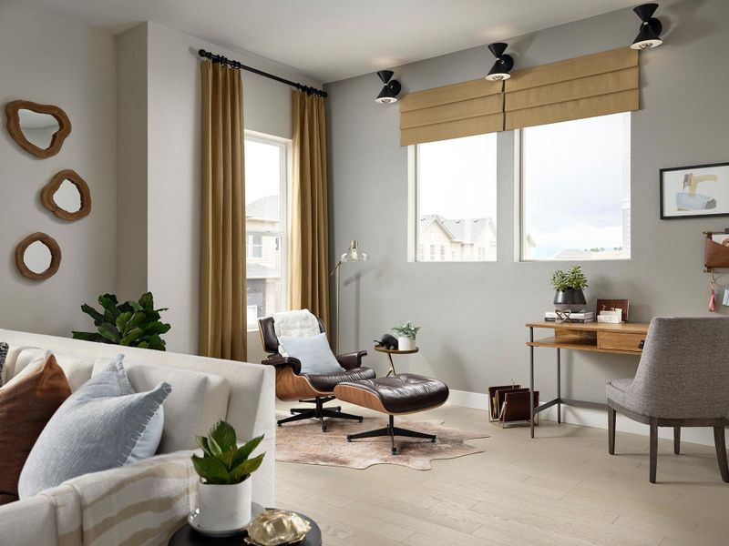 Furnished interior in a model home at Trailside at Cottonwood Creek in Colorado Springs (Image 8).