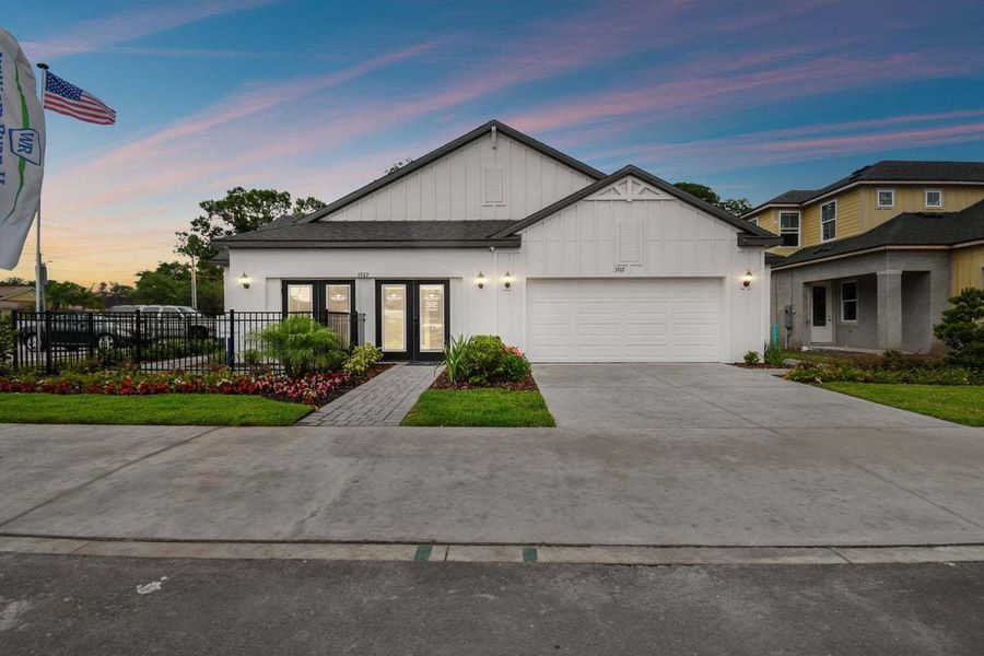 Front exterior of a home in the Fairway Pointe - Villa Community community, located in Sun City Center, FL (Image 11). Front exterior of a home in the Fairway Pointe - Villa Community community, located in Sun City Center, FL (Image 11).
