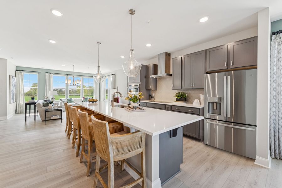 Furnished interior in a model home at Grove 98 in Wake Forest (Image 11).