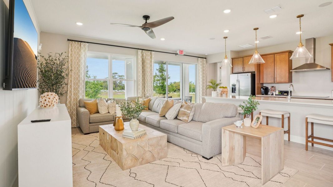 DRB Homes Living Area in New Home Community Ardisia Park in New Smyrna Beach by DRB Homes